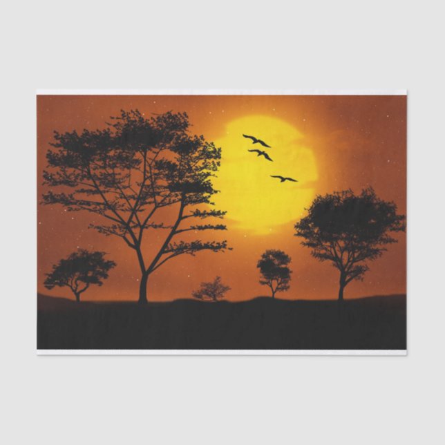 Papel De Seda Sunset Africano (Frente )
