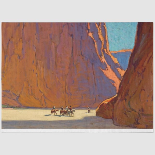 Papel De Seda “Sunset Canyon de Chelly” por Edgar Payne (Frente )