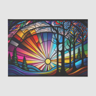 Papel De Seda Sunset de Vidro Mantido