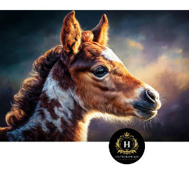 Papel De Seda Sunset Foal Portrait Art Decoupage