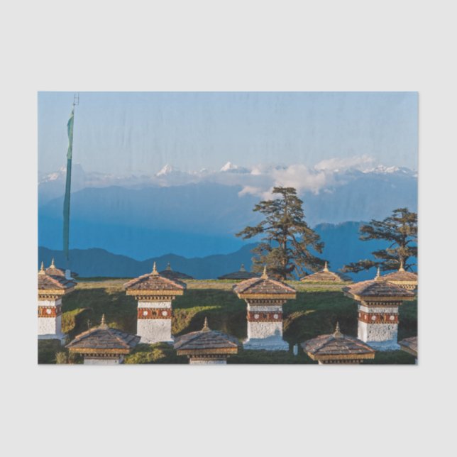 Papel De Seda Sunset on Dochula Pass - Bhutan, Himalaya (Frente )