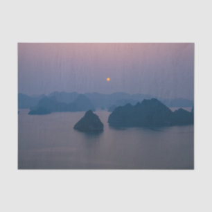 Papel De Seda Sunset over Hao longo da Baía - Vietname, Ásia