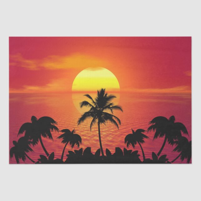 Papel De Seda Sunset tropical (Frente )