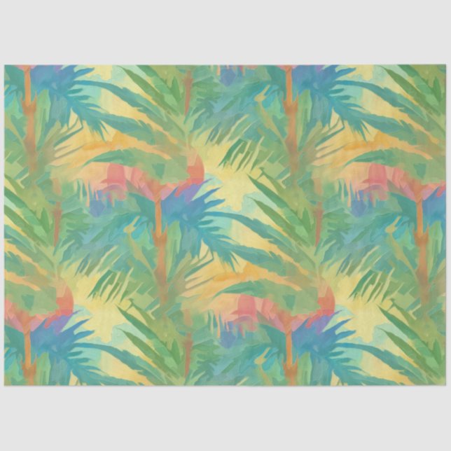 Papel De Seda Sunset tropical quente (Frente )