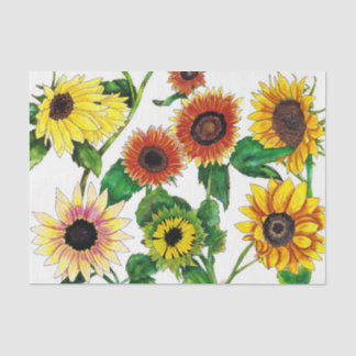 Papel De Seda Sunshine Sunflowers Tissue Paper