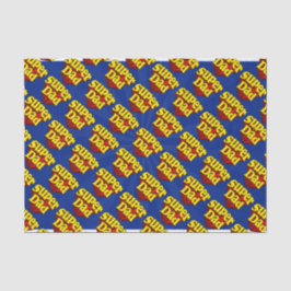 Papel De Seda Super Pai Red Yellow Blue Dia de os pais Super-her