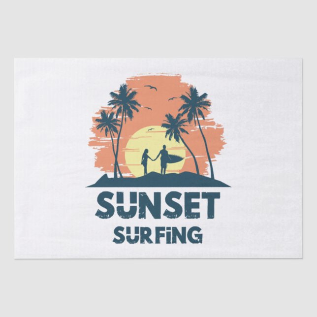 Papel De Seda Surfe - Surfe no Sunset (Frente )