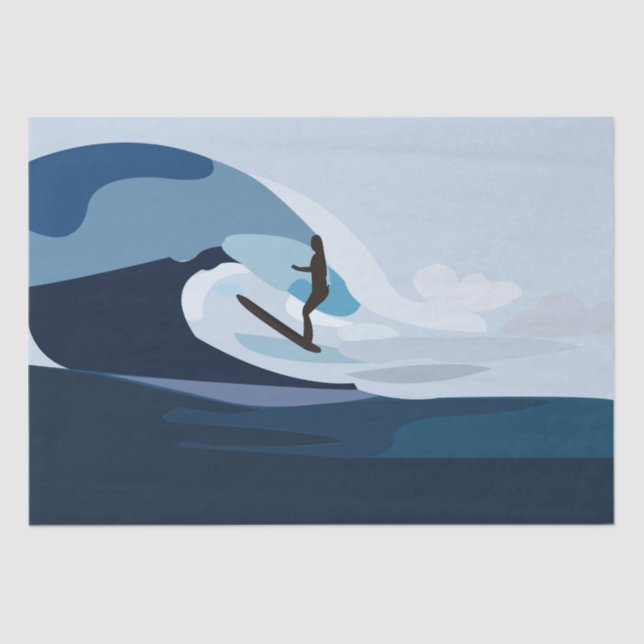 Papel De Seda Surfer Beach Surfing (Frente )