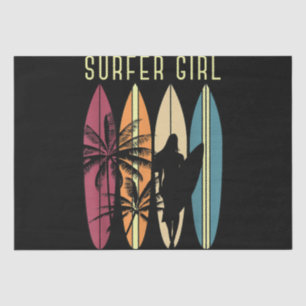 Papel De Seda Surfista Garota Surfboard Surfing Women Surf Oce