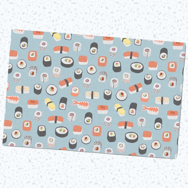 Papel De Seda Sushi Nigiri Maki Roll Pattern (Criador carregado)
