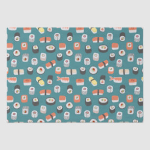 Papel De Seda Sushi Pattern Teal Green