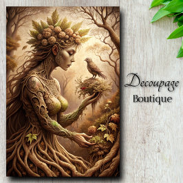 Papel De Seda Sussurro da Floresta Devaneio da Dríade Decoupage