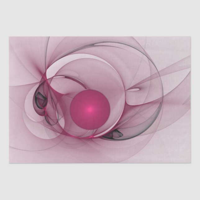 Papel De Seda Swing Fractal, Abstrato moderna, Arte Rosa Berry (Frente )