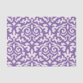 Papel De Seda Swirly roxo & branco do damasco feminino