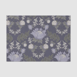 Papel De Seda Symmetrical dark purple floral pattern