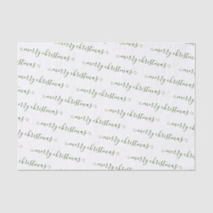 Papel De Seda T Elegante de Natal Preto Branco Manuscrito Person