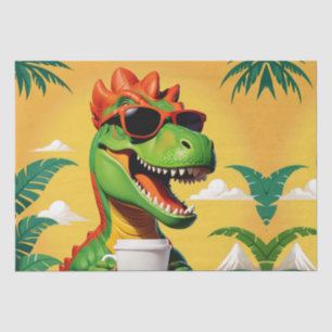 Papel De Seda T-Rex Dinossaur Engraçado
