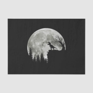 Papel De Seda T Rex Em Pé Na Lua Da Montanha Halloween