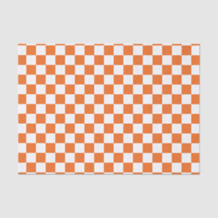 Papel De Seda Tabuleiro de damas alaranjado