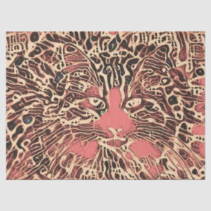 Papel De Seda Tabuleiro Tribal Cócio Rosa Castanho Hippie Arte