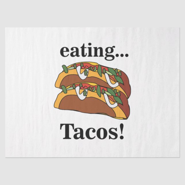 Papel De Seda Taco Tacos Aniversário Divertido (Frente )