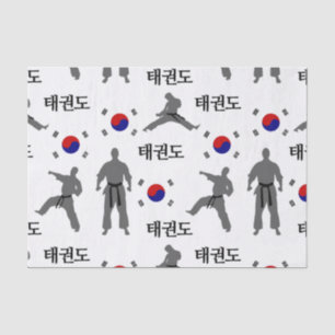 Papel De Seda Taekwondo Fighter Arte Marcial 태 권 도 Bandeir