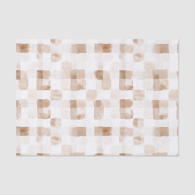 Papel De Seda Tan Brown Cream Stripes (Frente )