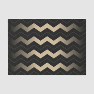 Papel De Seda Tan e Black Zigzag 