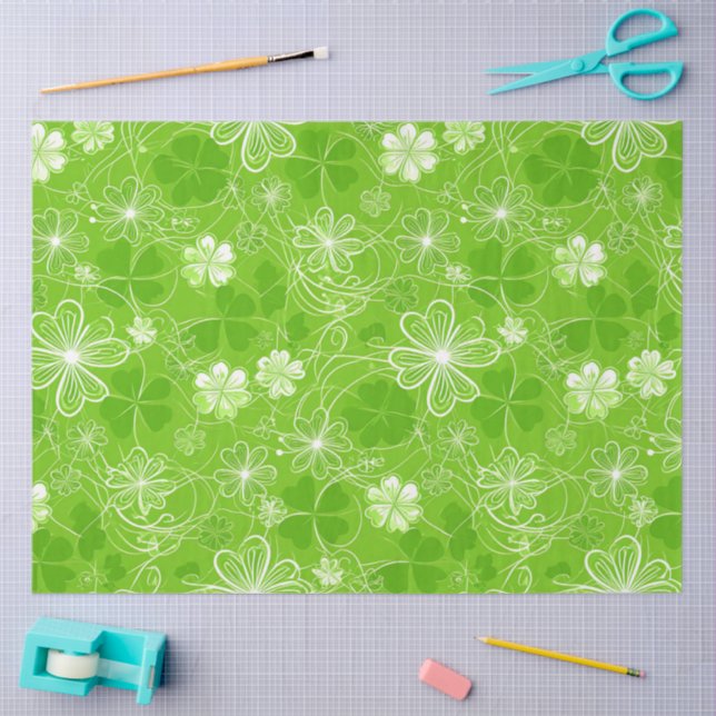 Papel De Seda Tangle of Clovers (Arte )
