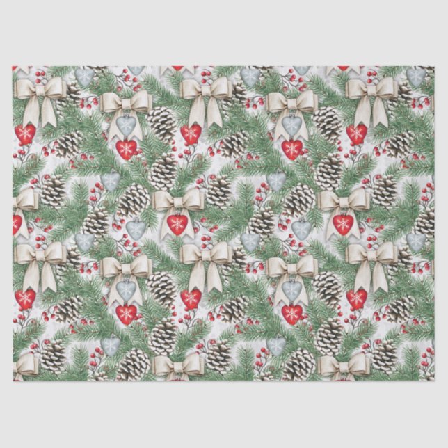 Papel De Seda Tannenzapfen und Maschen (Frente )