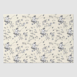 Papel De Seda Tapete Floral do Pintage Cupid Angel Beige