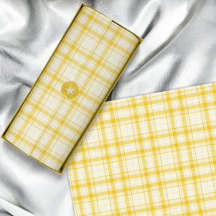 Papel De Seda Tartan - Amarelo Pastel a Amarelo Escuro
