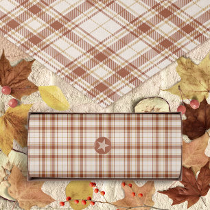 Papel De Seda Tartan - Cement-Burnt Siena-Rustic Dourado