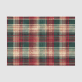 Papel De Seda Tartan de Natal e Árvores Sem Costura