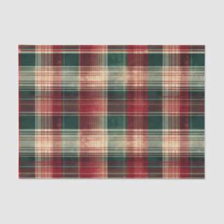 Papel De Seda Tartan de Natal e Árvores Sem Costura