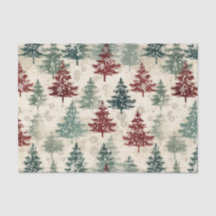 Tartan de Natal e Árvores Sem Costura