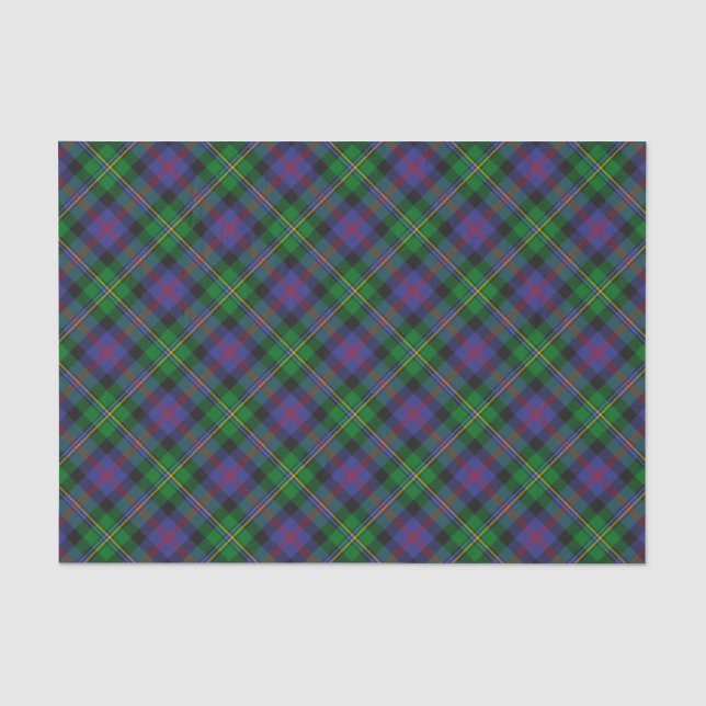 Papel De Seda Tartan do Clã Malcolm (Frente )