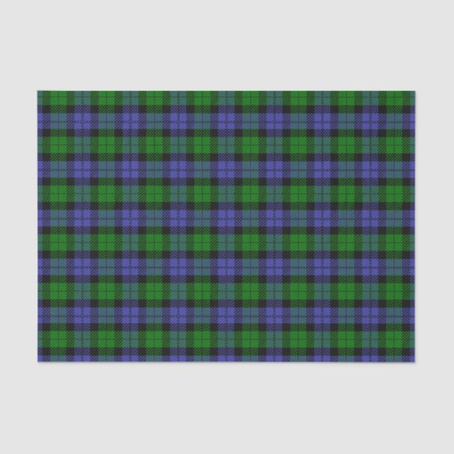 Papel De Seda Tartan escocês (Frente )