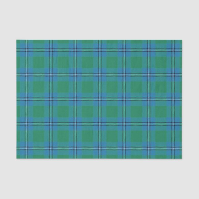 Papel De Seda Tartan escocês de Irvine Irwin do clã dos (Frente )