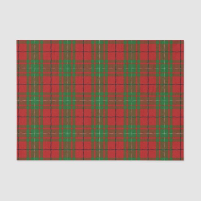 Papel De Seda Tartan escocês de MacAulay do clã dos presentes (Frente )