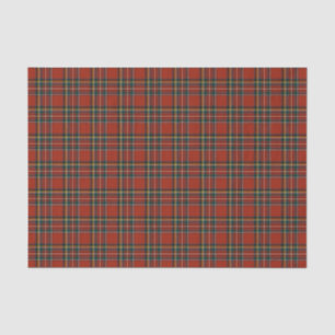 Papel De Seda Tartan real de Stewart da xadrez vermelha
