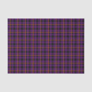 Papel De Seda Tartan roxo & alaranjado médio 02