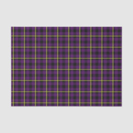 Papel De Seda Tartan roxo & amarelo médio