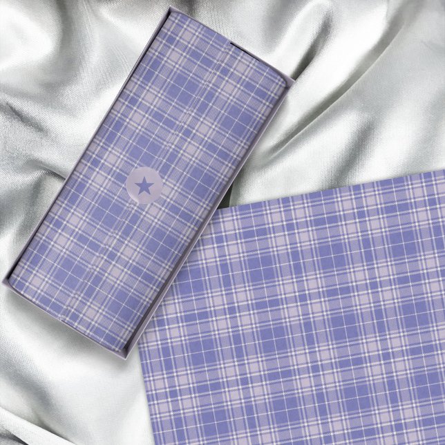 Papel De Seda Tartan - Roxo Escuro- Cimento Branco (Tartan - Dark Purple- Mauve-Cement White Tissue Paper by Leapfroglisics Shop)