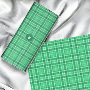 Papel De Seda Tartan - Verde médio vibrante a verde escuro