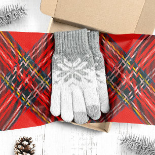 Papel De Seda Tartan Xadrez Vermelho Natal