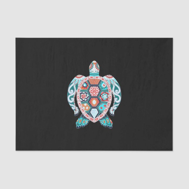 Papel De Seda Tartaruga-Coca-Cola - Tartaruga-do-mar (Frente )