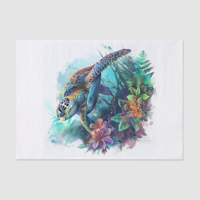 Papel De Seda Tartaruga do mar1 (Frente )