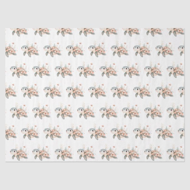 Papel De Seda Tartaruga Fofa (Frente )