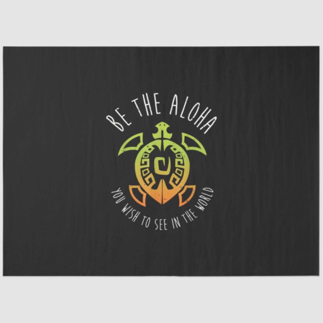 Papel De Seda Tartaruga Havaiana Aloha (Frente )